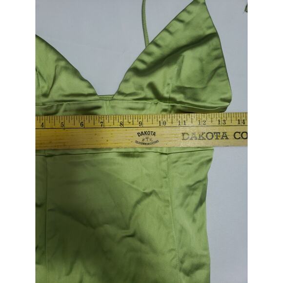 Aritzia Wilfred Women's Green Mini Bodycon Strappy Dress size S Minimalist - Picture 5 of 8